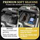 TOPINSTALL Silicone Wireless Charging Protective Mat Compatible with 2025 2026 Ford Bronco 4-Door Automatic Transmission, Waterproof Pad Console Anti-Slip Liner (NOT for Manual & 2 Doors & Sport)