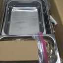 9QT Gold Rectangular Chafing Dishes Buffet, 7 Multi-Size Food Pan, 4Pack