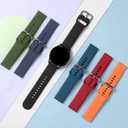 DaQin 10 Pack Bands Compatible with Samsung Galaxy Watch 7/6/5/4 40mm 44mm/Watch 6 Classic 43mm 47mm/Watch 5 Pro 45mm/Watch 4 Classic/Active 2 Band, 20mm Soft Silicone Sport Strap Wristbands Women Men