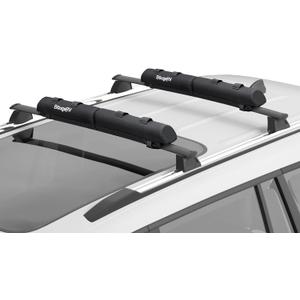 BougeRV Soft Roof Rack Pads, 31.5" Surfboard Car Rack for SUP Kayak Ladder Luggage Carrier, Universal for Different Shapes of Cross Bars, Water-Resistant Crossbar Pads with 2 Endless Ratchet Straps