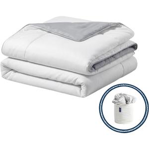 Vesta All-Season Silk Comforter, Quilt and Duvet Insert for Hot Sleepers, 100% Silk Fill with 100% Cotton Shell, Luxuriously Soft, Moisture-Wicking, King Size (Grey, Silk Weight: 3.7lbs), King/Cali King