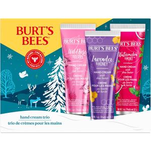 Burt's Bees Christmas Gifts, 3 Body Skincare Stocking Stuffers, Shea Butter Hand Cream Trio Set - Lavender Honey, Watermelon Mint & Wild Rose Berry (3-Pack) (1 Ounce (Pack of 1))