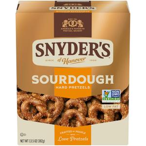 Snyder's of Hanover Pretzels, Sourdough Hard Pretzels, 13.5 Oz Box (EXP 07/11/26)