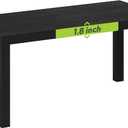 Furinno CLASSIC Coffee Table, Modern Rectangle Coffee Table with 1.8" Triple Thick Tabletop, Side Table, Toolless Assembly, for Living Room, Home Office, Black