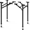 Tandefio Folding Table Legs Adjustable Height 14 Inch Wide Folding Tables Legs Collapsible Durable Metal Furniture for Kitchen, DIY Bar Desk, Coffee Dinner, Home, Tabletops, Table Saw(2 Pcs,14 Inch)