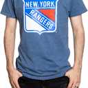 Calhoun NHL Surf & Skate Men's Garment Dyed Vintage T-Shirt (XX-Large, New York Rangers)
