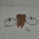 Pretty Jolly Boho Wall Decor, Wall-Mounted Metal Art, Hanging Artificial Pampas Display, Living Room, Bedroom, Bathroom, Diningroom, Fake Faux Plant 2 Pack Black Brown (S 7.8inch (Black Ring), 01-pampas-coffee)