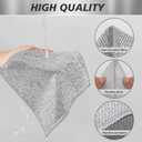 SINLAND Silver Mesh Dish Cloths Wire Dish Washing Rags Magic Cleaning Cloths Stainless Steel Metal Cloth for Dishes Sinks Counters Stove Tops Easy Rinsing 7.87x7.87 Inch 20 Pack