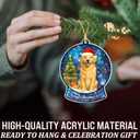 Golden Retriever Christmas Ornament 2025  Golden Retriever Ornaments for Christmas Tree, Dog Lovers Holiday Decoration