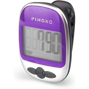 PINGKO Outdoor Multi-Function Portable Sport Pedometer Step/Distance/Calories/Counter (Purple)
