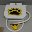 Outdoor Dog Water Fountain Step On - Upgrade Large Dog Sprinkler Drinking Water Dispenser Dog Paw Waterer Activated with Stainless Steel Braided Hose