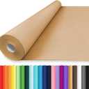 Vanhench Brown Wrapping Paper Roll 36"x 2400" (200'), Bulletin Board Paper Kraft/Craft Paper, Birthday Valentines Bouquet Flower Gift Packing Art Poster Crafting Moving Shipping Supplies, 70GSM 55LB