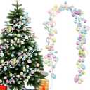 5.9 Feet Christmas Pastel Ball Garland Candy Christmas Ornament Shatterproof Xmas Party Decorations for Home Indoor Outdoor Xmas Tree Fireplace Wreath Decor(Pastel Style)