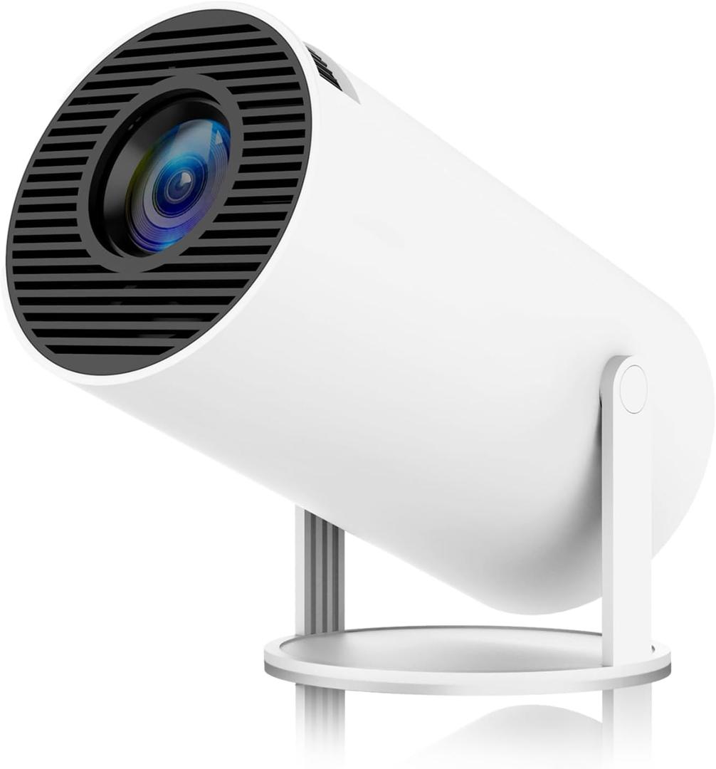 Mini Projector, HY300 Portable Projector, Support 4K 1080P with Dual-Band WIFI6 5G Wireless 5.0 Bluetooth Android 11, 180 Rotatable,160 ANSI Auto Keystone Correction, 40"-130" Screen Video Projector