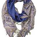 Achillea Big Paisley Pashmina Shawl Wrap for Women  Elegant Scarf for Weddings, Evening Dresses, Festivals & Daily Wear (80" X 28', Royal Blue)