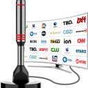 Digital TV Antenna for Smart TV Indoor2025 HD Antenna with Strong Magnetic Base, 360&Long Range Reception HDTV Antennas for Local Channels, Easy Installation Antennas for TVs Without Cable (5.5 in)