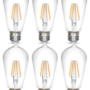 LED Edison Bulb 4W,Antique 40W Vintage Edison Bulb,E26 Light Bulb Non Dimmable Led Bulb 450 Lumens 2700K Warm White,Pack of 6