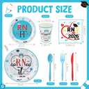 Teenyyou 175 Pcs Nurse Graduation Party Supplies Class of 2026 Medical Nursing School Graduation Decorations Earned It Nurse Plates and Napkins Set for Congrats Grad Party Decor Serve 25