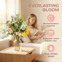 Artificial Wildflowers Bouquet Set - 4 Bundles Colorful Silk Daisies with Stems Floral Arrangement for Vase, Spring Summer Home Décor, Table Centerpiece, Kitchen, Indoor,Party Decoration
