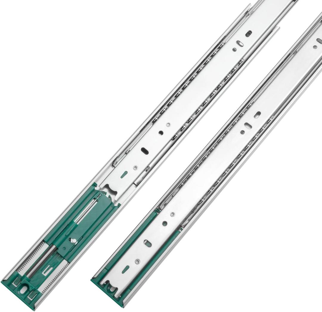 homdiy 6 Pairs Soft Close Drawer Slides 22 Inch Side Mount Heavy Duty Dresser Cabinet Rails Metal Ball Bearing and Full Extension Kitchen Cabinet Drawer Runners 100 LB Capacity