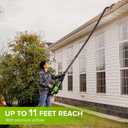 Greenworks Gutter Cleaning Kit - Up to 11 ft reach - Compatible with Greenworks 40V, 60V & 80V Blowers with 450+ CFM up to 5-inch diameter