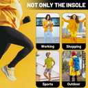 Plantar Fasciitis Relief Arch Support Inserts Flat Feet Orthotics para Orthopedic Insole Men Women Absorb Shock Supination Correction Standing All Day Boot Work Shoe Insoles Size(13-13 1/2) (Yellow)