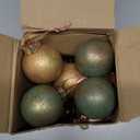 12 Pcs Neutral Textured Christmas Ball Ornaments 2.36'' Vintage Christmas Tree Decor Rustic Distressed Ornaments with Loop Shatterproof Hanging Ball for Farmhouse Xmas Decor (Nostalgic Color)