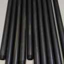 10 Pack 1/2 Inches x 12 Inches Black Malleable Steel Nipples Fitting, DIY Steampunk Industrial Vintage Style.