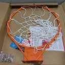 GoSports Regulation 18" Steel Basketball Rim - Choose from Fixed or Breakaway - Use for Replacement or Garage Mount