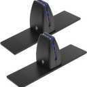Sneeze Guard Support Clamp for 1/8" To 1" Thick Panel, 2-Pack Heavy Duty Aluminum Partition Clamp for Room Divider, Desk Partition, Privacy Panel, Acrylic Panels Or Plexiglass Shield(Black)