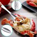 Crab Leg Crackers and Tools - Lobster Crackers and Picks Set Shellfish Crab Claw Cracker Stainless Steel Seafood Crackers & Forks - Lobster Tools for Eating