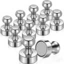 10Pack Fridge Magnet, Push Pin, Strong Rare Earth Magnets for Whiteboard Refrigerator, Small Neodymium for Kitchen Home 