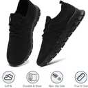 Women Running Shoes Mens Walking Tennis Sport Shoes Women's Gym Sneakers Lightweight Breathable Non Slip Fashion Workout Shoe for Mens Casual Jogging Mesh Sneaker (8.5 Women/7 Men, 8129black)
