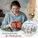 4 x Glow Duck Ornaments for Christmas Tree - 2024 Ceramic Ornament, Farm Animal Ornaments for Christmas Tree Decorations, Duck Decor (Goose)