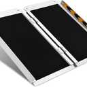 2FT Wheelchair Ramp, Non-Slip Portable Aluminum Ramp for Disabled Single-Fold 800lbs Weight Capacity for Steps Stairs and Thresholds