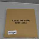 LAMU 2 Tier Lazy Susan Turntable Organizer 9.25'' Rotating Spice Rack Organization for Cabinet, Kitchen, Pantry, Countertop, Bathroom, Vanity, Medicine Cabinet Organizer, Clear