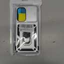 SunStory Case for Samsung Galaxy A36/A56 5G Case with HD Screen Protector & Slide Camera Cover & Rotated Ring Kickstand, [Heavy Duty Shockproof] Dual Layers Phone Case for Galaxy A36/A56 (Silver)