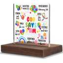 God Says I Am Autism Encouragement Gift, Inspirational Christian Sign for Kids Teens Adults, Religious Affirmation Desk Decor for Neurodivergent Support SWS111