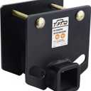 TOPTOW 63803 RV Bumper Hitch Receiver 2 inch Adapter Openning 3500 LBS Capacity Fits for 4 inch X 4 inch Square RV Rear Bumpers