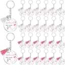Ecally 24 Pcs Acrylic Dance Keychain Bulk She Believed She Could So She Did Keychain Dance Girl Pink Ballet Shoes Gift for Ballet Recital Gift Favors