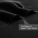 P Pothuiny 50 Pcs Black Satin Napkins 17 x 17 Inches, Square Smooth Wedding Dinner Napkins Silky Bulk Cloth Napkins Table Napkins for Banquet Party Restaurant Decor, Thanksgiving, Christmas