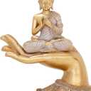 Buddha Statue for Home Decor Gold 8.7"- Buddha Statues for Zen Decor - Buddha Statue Large for Spiritual-Buddha Decor for Living Room-BudaIndoor Buddha Gift for Relaxation, Meditation or Shrine