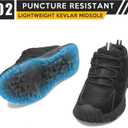 Steel Toe Shoes for Women Men Lightweight Slip Resistant Safety Work Shoe with Impact & Puncture Resistance for Protection (Black)