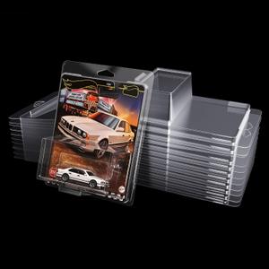 Protector case for Hot Wheels Premium-Clamshell Plastic Display Cases for 1:64 Scale Models, Crystal Clear UV-Resistant, Dust-Proof & Scratch-Resistant Plastic Storage Case with Secure Seal (20-Pack)