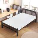 BestMassage | 5 Inch Twin Mattress | Gel Memory Foam | Medium Firm Feel | White | Bed in a Box, CertiPUR-US Certified | Pressure Relief, Cooling Ventilated Foam | Breathable Knit Cover