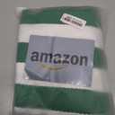 CAINANEL Christmas Outdoor mat Green and White Striped Outdoor Rug Front Porch Rug Layerd Welcome Doormat for Porch Decor, Farmhouse Decor (Green and White, 27.5'' x 43'')