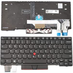 Laptop Replacement US Layout Backlit Keyboard for ThinkPad X280 A285 X390 X395 L13 Yoga S2 5th S2 Yoga 5th 01YP200 SN20P33911, Black