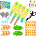SpringFlower Cardboard Cutter for Kids, 129 PCS Cardboard Tools for Kids, STEM Educational Construction Kit Toys for Boys Girls, DIY Safe Cutting Creative Craft Kit, Gift Birthday for Boys Girls
