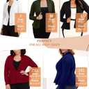 Hybrid & Company Women's Casual Work Office Elegant Open Front Premium Nylon Blazer Jacket (Red, S)