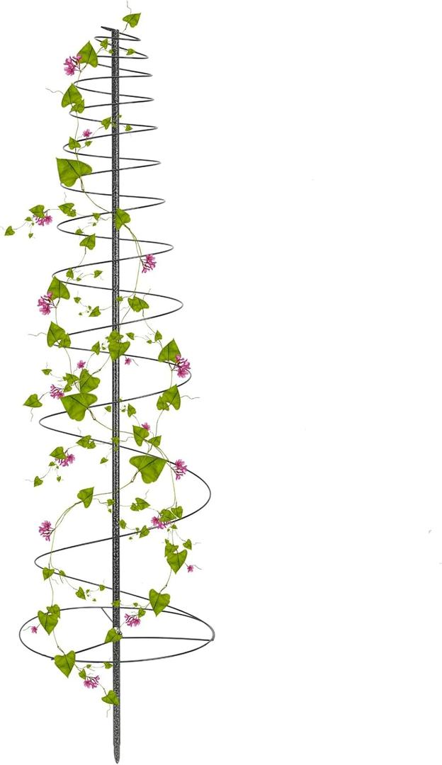 Trellis for Climbing Plants Outdoor, 73inch Tall Plants Trellis Support Metal Garden Trellis for Vegetables Flowers Plants Vine Support (1 pcs, Black)